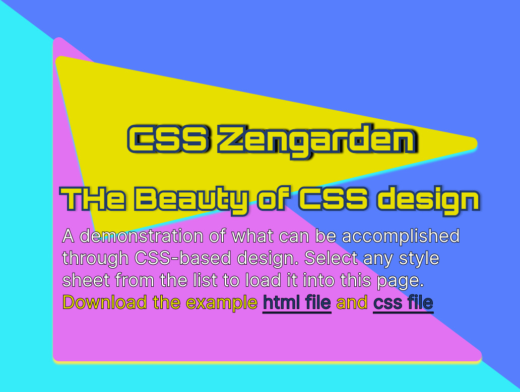 Screenshot of my css zengarden